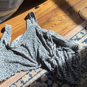 Grayson Threads Gray Animal Print Top